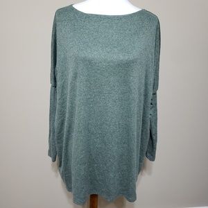 Oversized dolman sleeved top